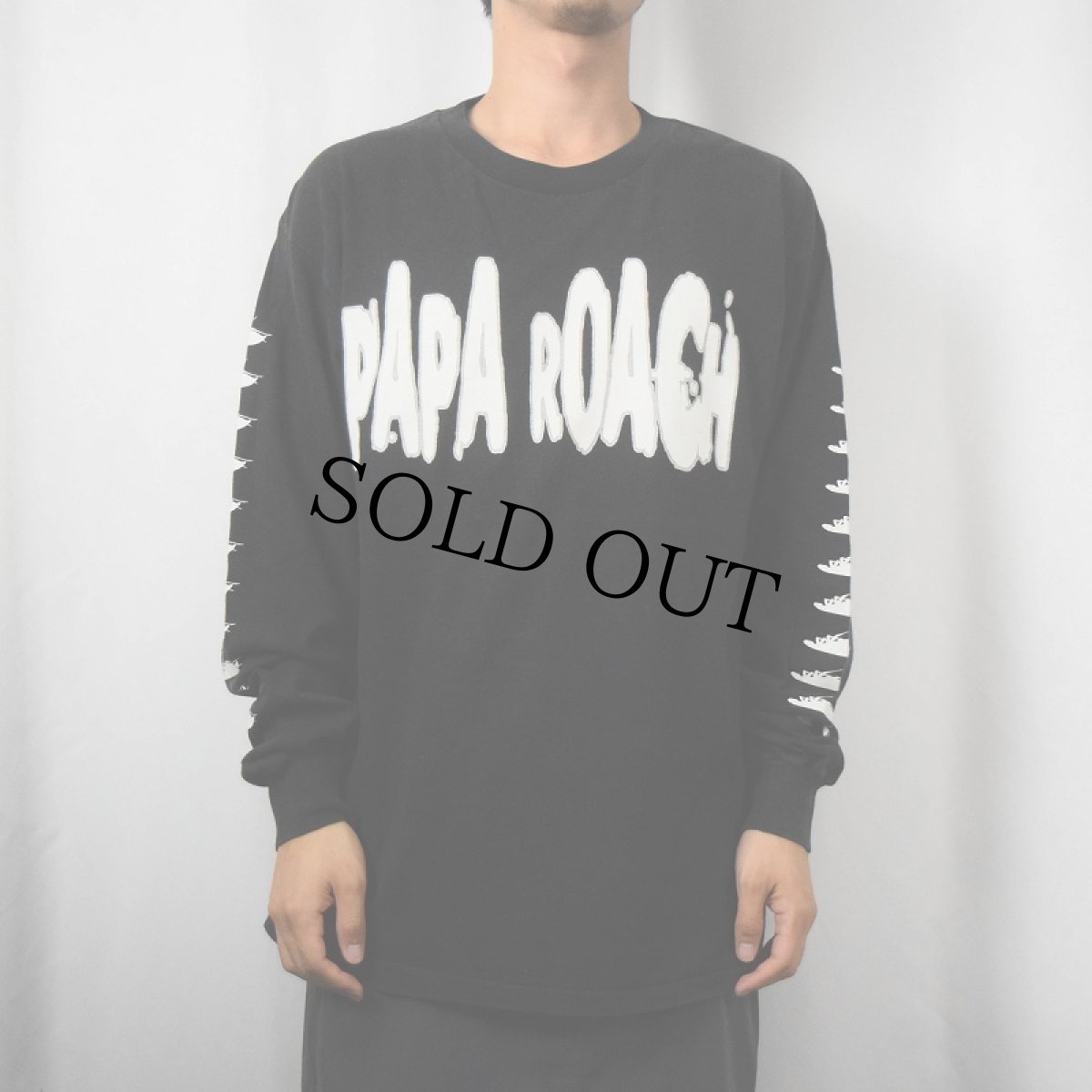 画像2: 90's Papa Roach USA製 ロックバンドプリントロンT L (2)