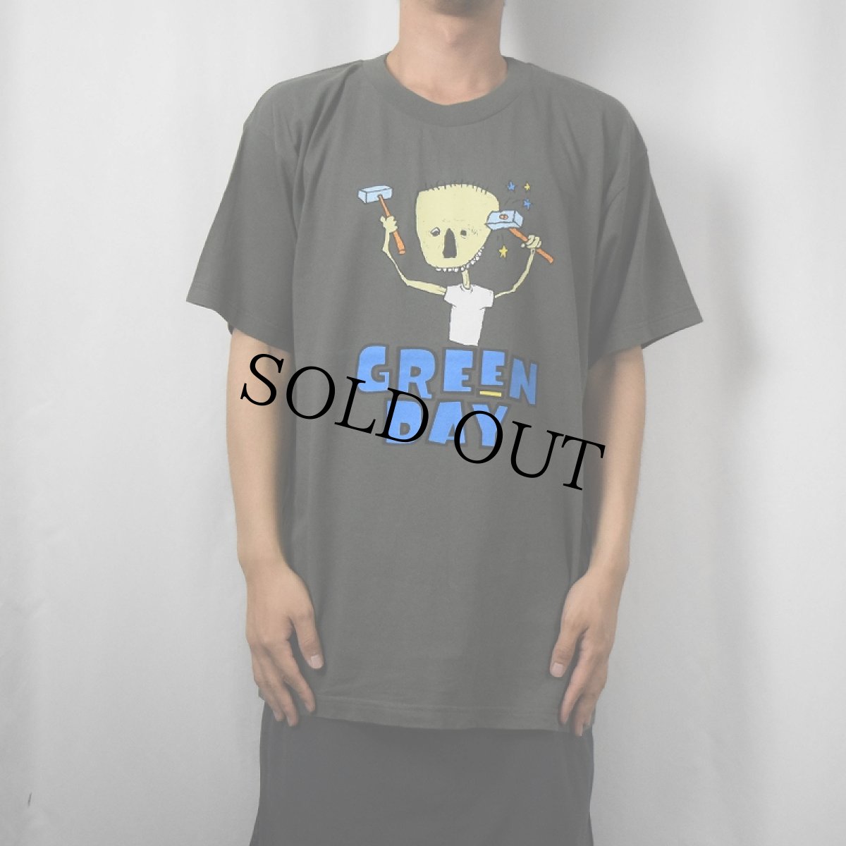 画像2: 90's GREEN DAY USA製 ロックバンド プリントTシャツ L (2)