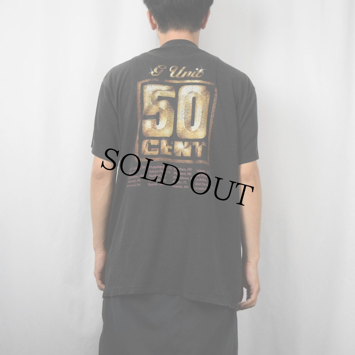 画像4: 2000's G Unit "50cent" ヒップホップTシャツ BLACK L (4)