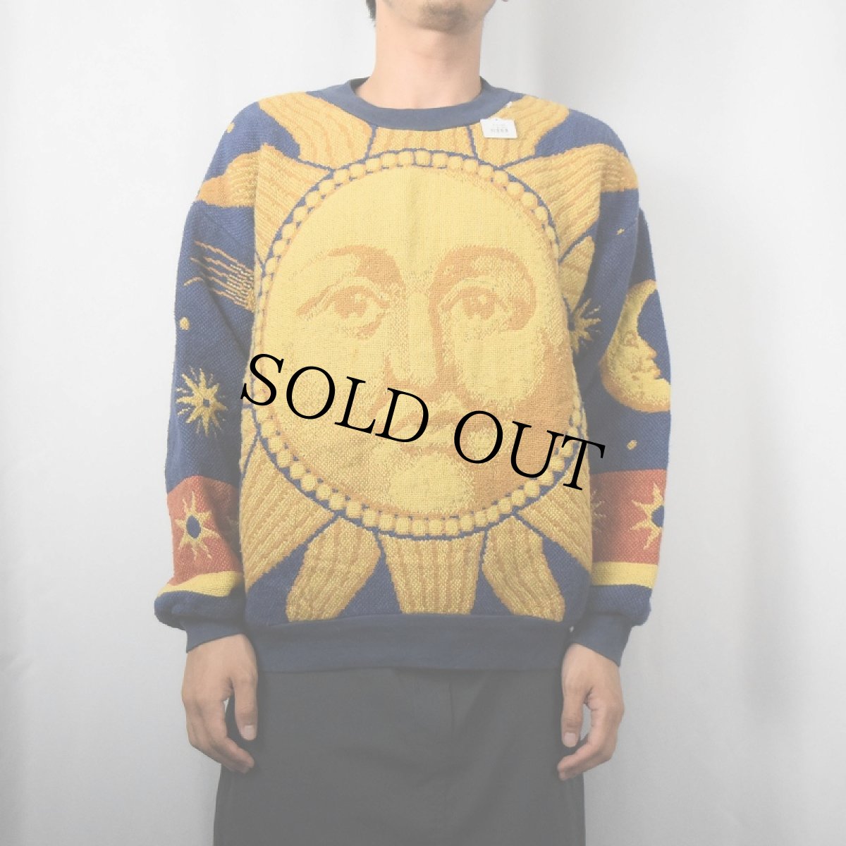 画像2: 太陽柄 ゴブラン織りスウェット M (2)