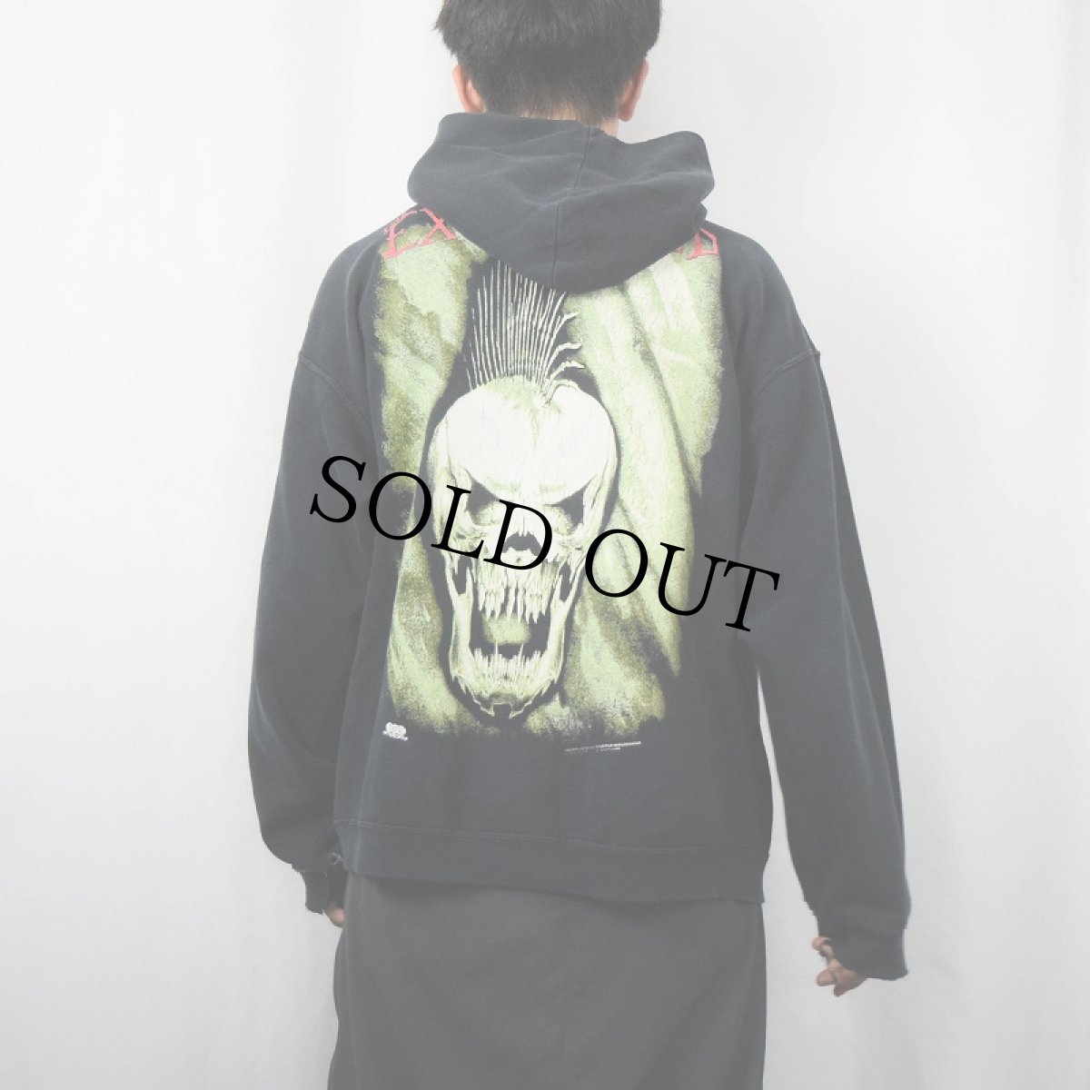 画像3: The Exploited "BEAT THE BASTARDS" パンク・ロックバンド アルバムプリント スウェットフーディー BLACK (3)