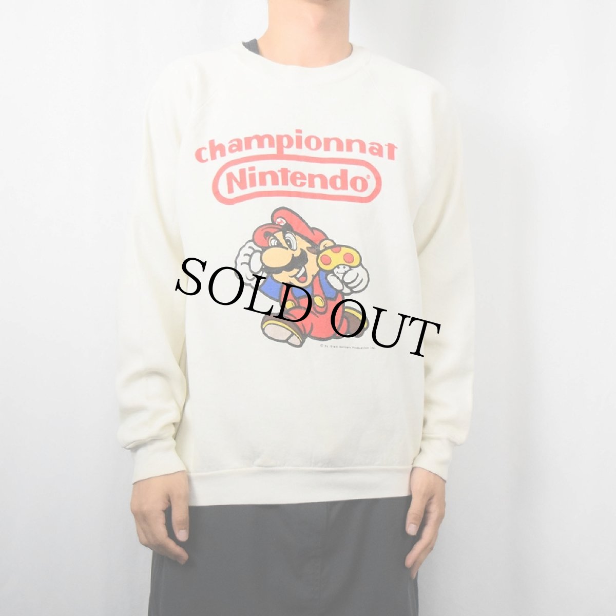 画像2: 90's Nintendo USA製 "スーパーマリオ" ゲームキャラクタープリントスウェット XL (2)