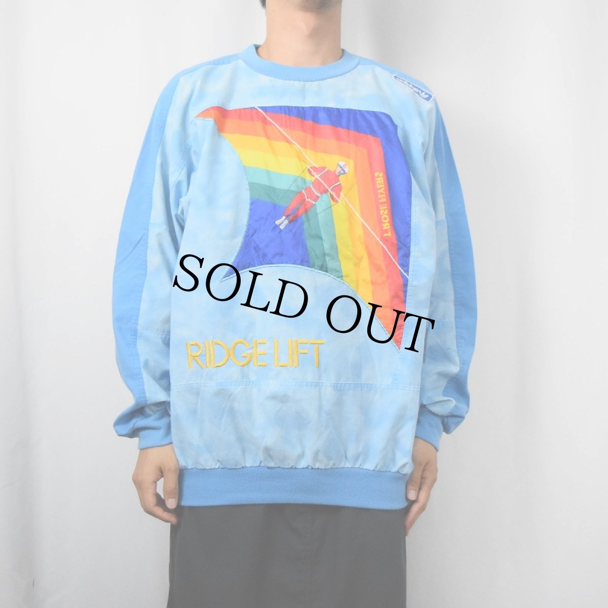 画像3: 80's adidas TAIWAN製 RIDGELIFT "T'ROSE FLYERS" 刺繍デザインスウェット L (3)