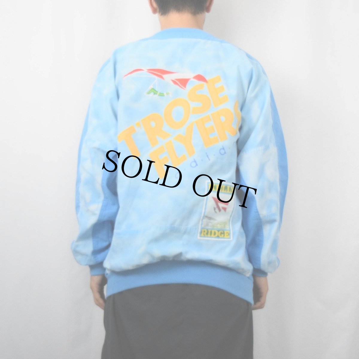 画像4: 80's adidas TAIWAN製 RIDGELIFT "T'ROSE FLYERS" 刺繍デザインスウェット L (4)