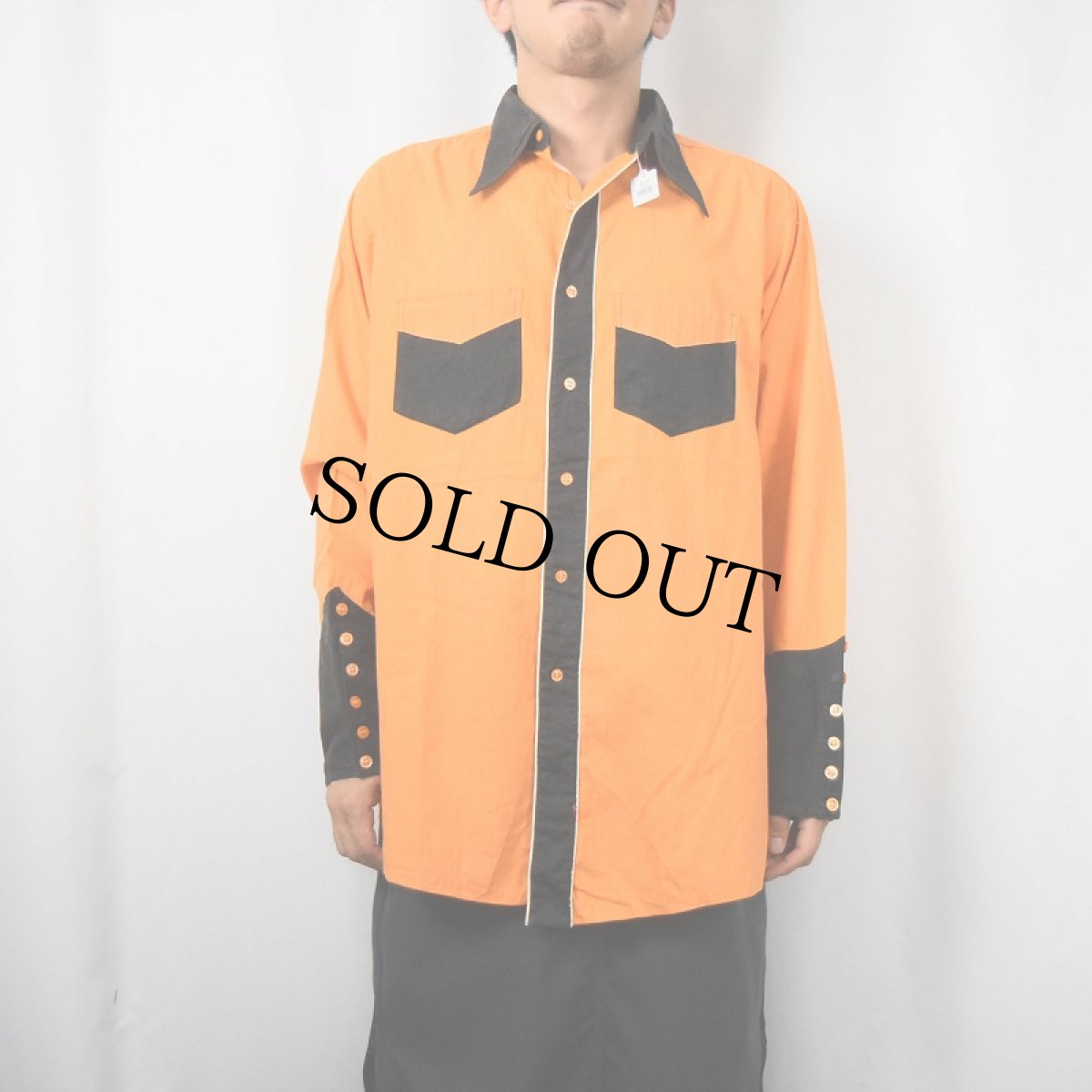 画像2: 40's〜 TOWN TALK 2トーン コットンウエスタンシャツ (2)