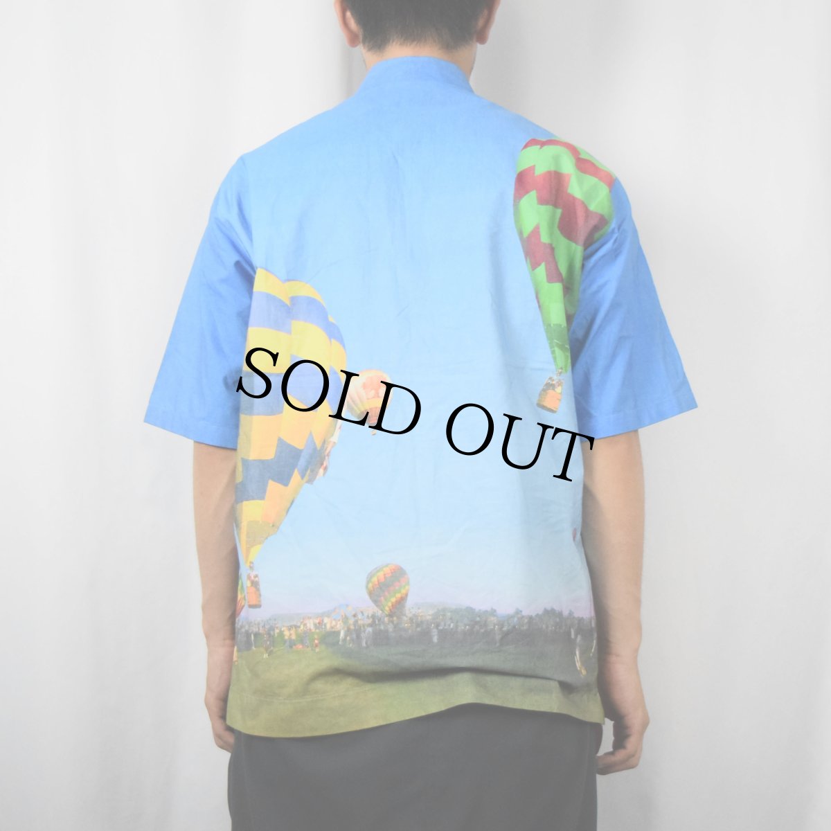 画像4: GIANNI BRUN ITALY製 気球柄 プリントシャツ M (4)