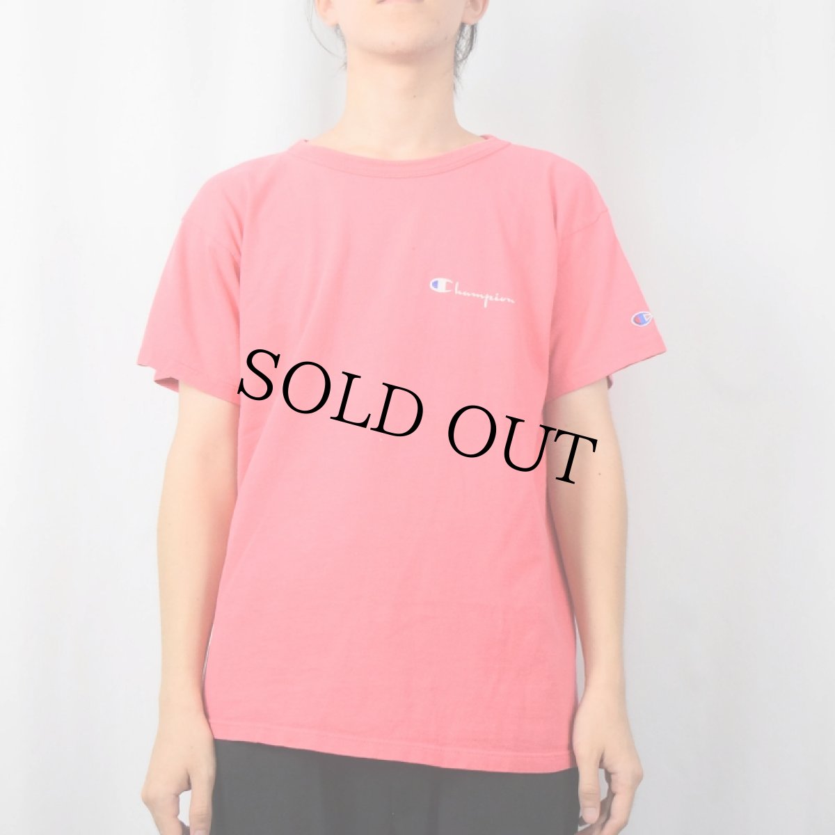 画像2: 90's Champion USA製 ロゴプリントTシャツ L (2)