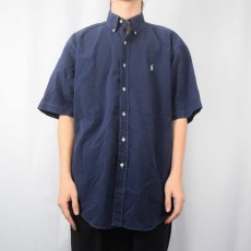 画像2: Ralph Lauren "BLAKE" ロゴ刺繍 ボタンダウンコットンシャツ M (2)