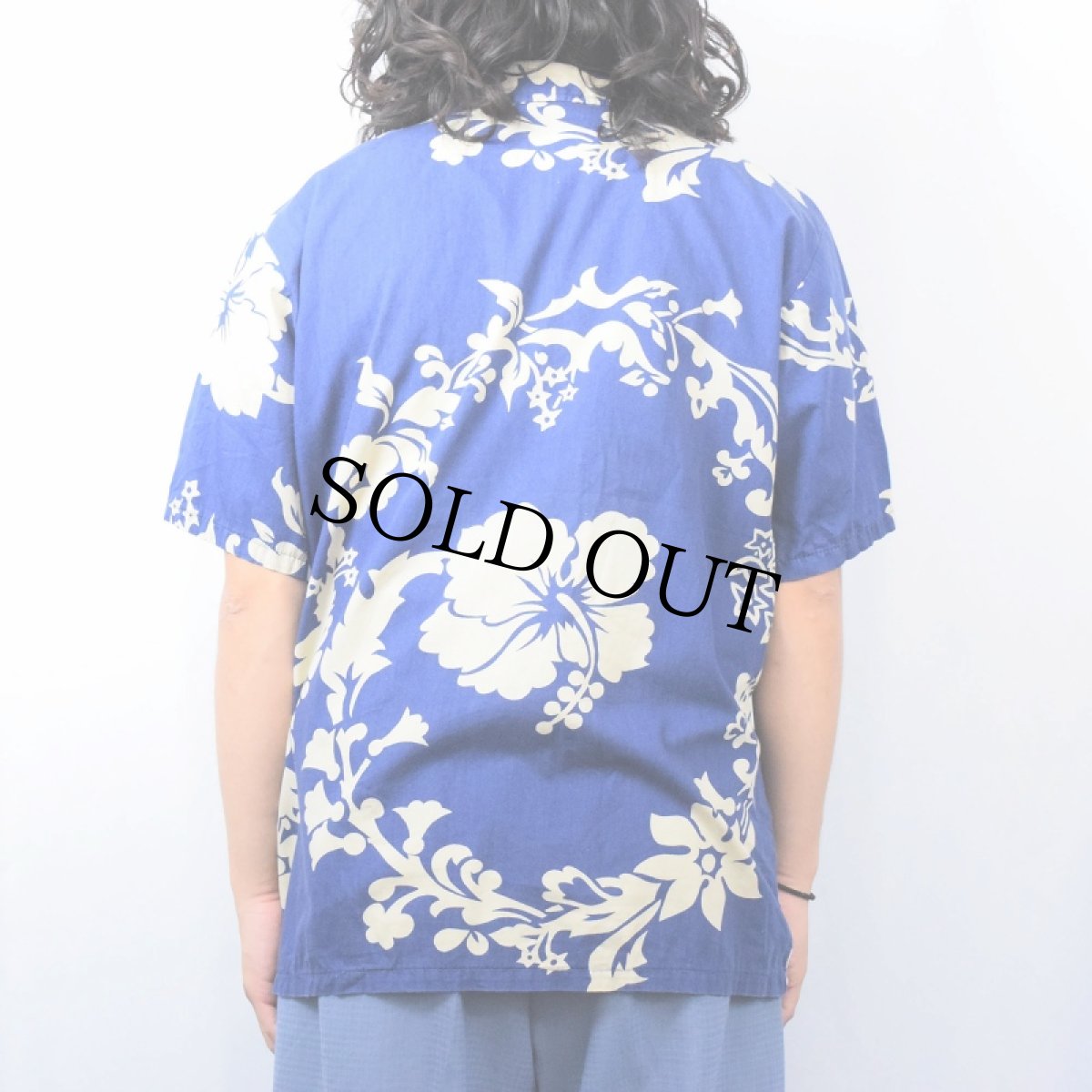 画像3: 70's Ocean Pacific ハイビスカス柄 コットンアロハシャツ L (3)