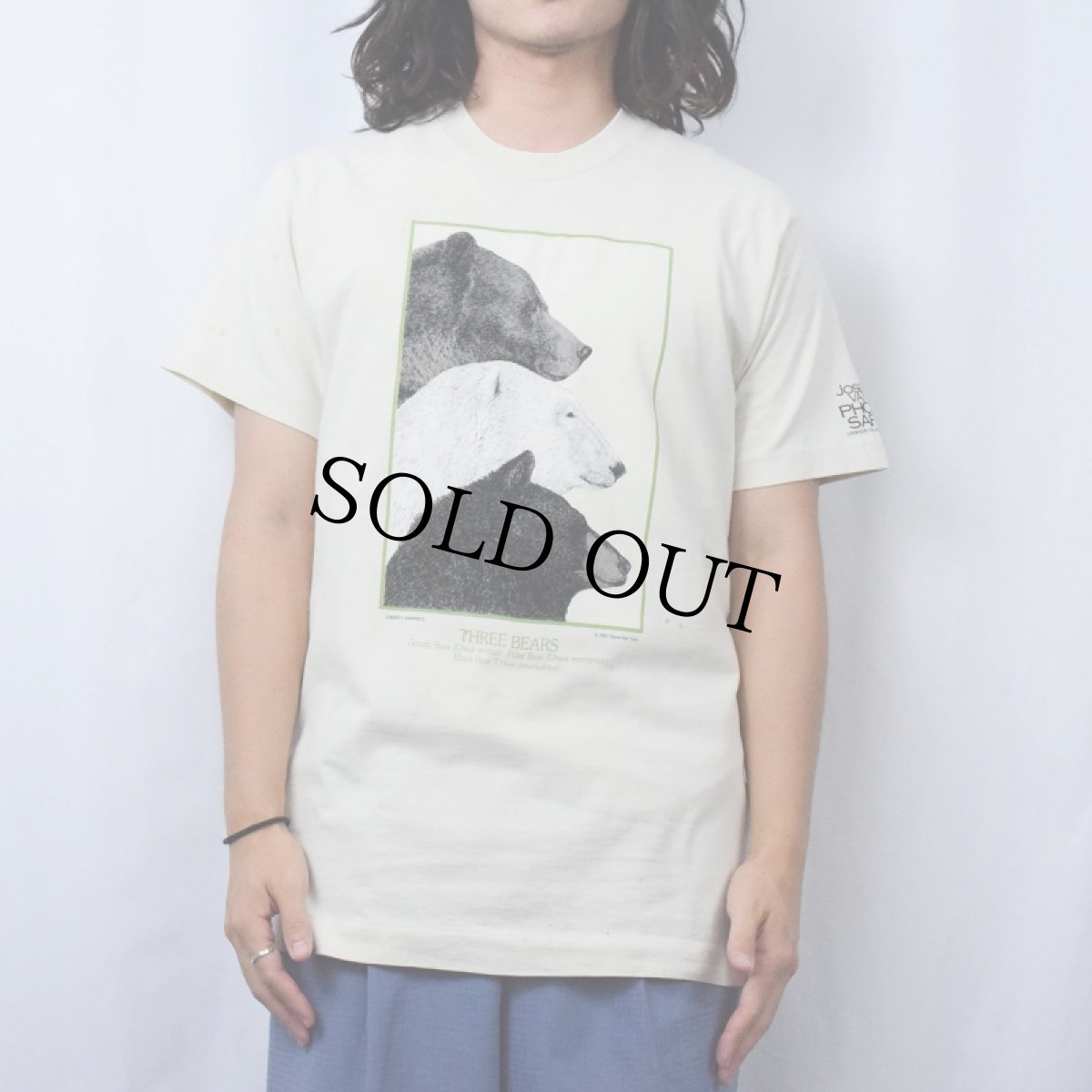 画像2: 80's LIBERTY GRAPHICS Diana Dee Tyler USA製 "THREE BEARS" くまイラストプリントTシャツ M (2)