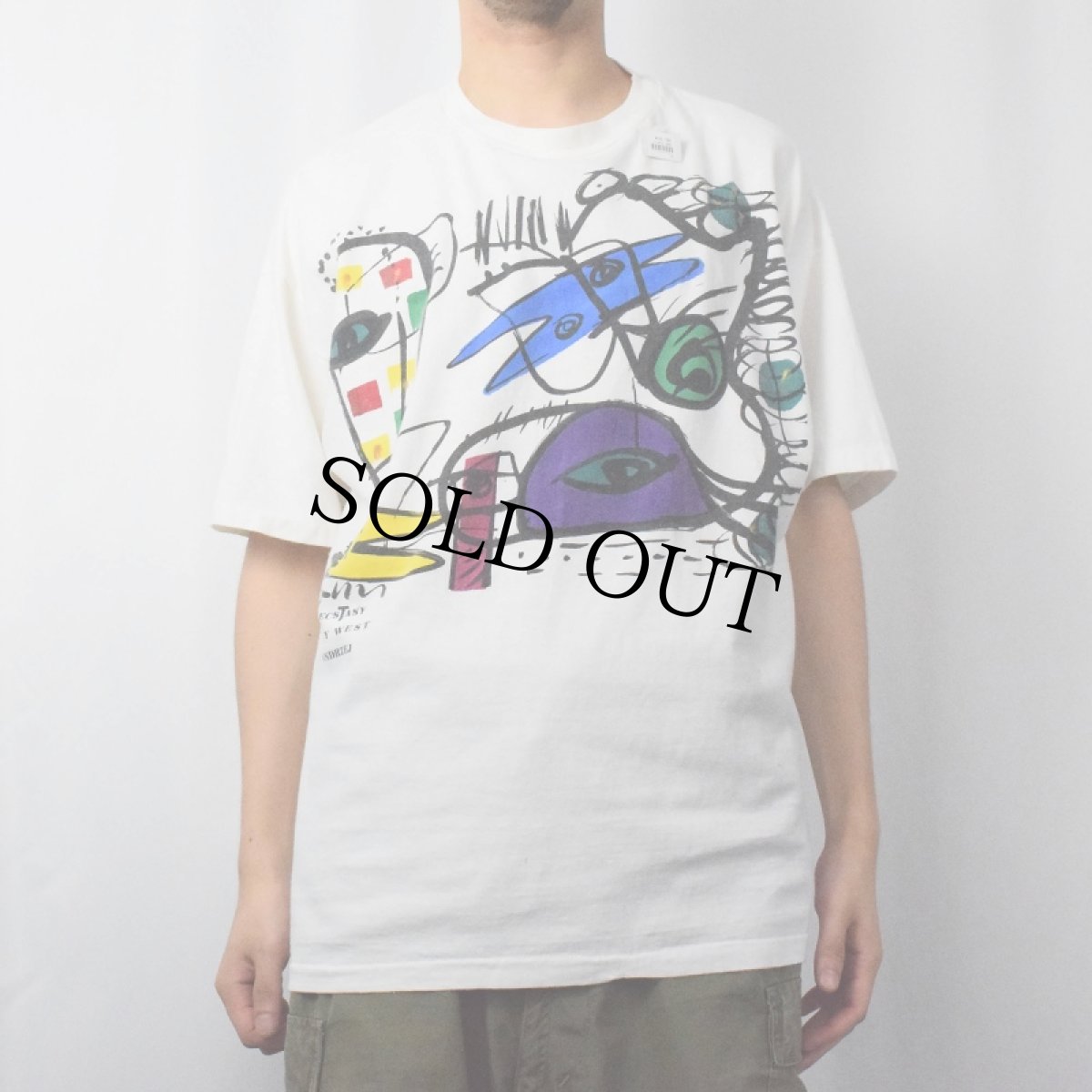 画像2: 90's USA製 UNKNOWN アートプリントTシャツ XL (2)