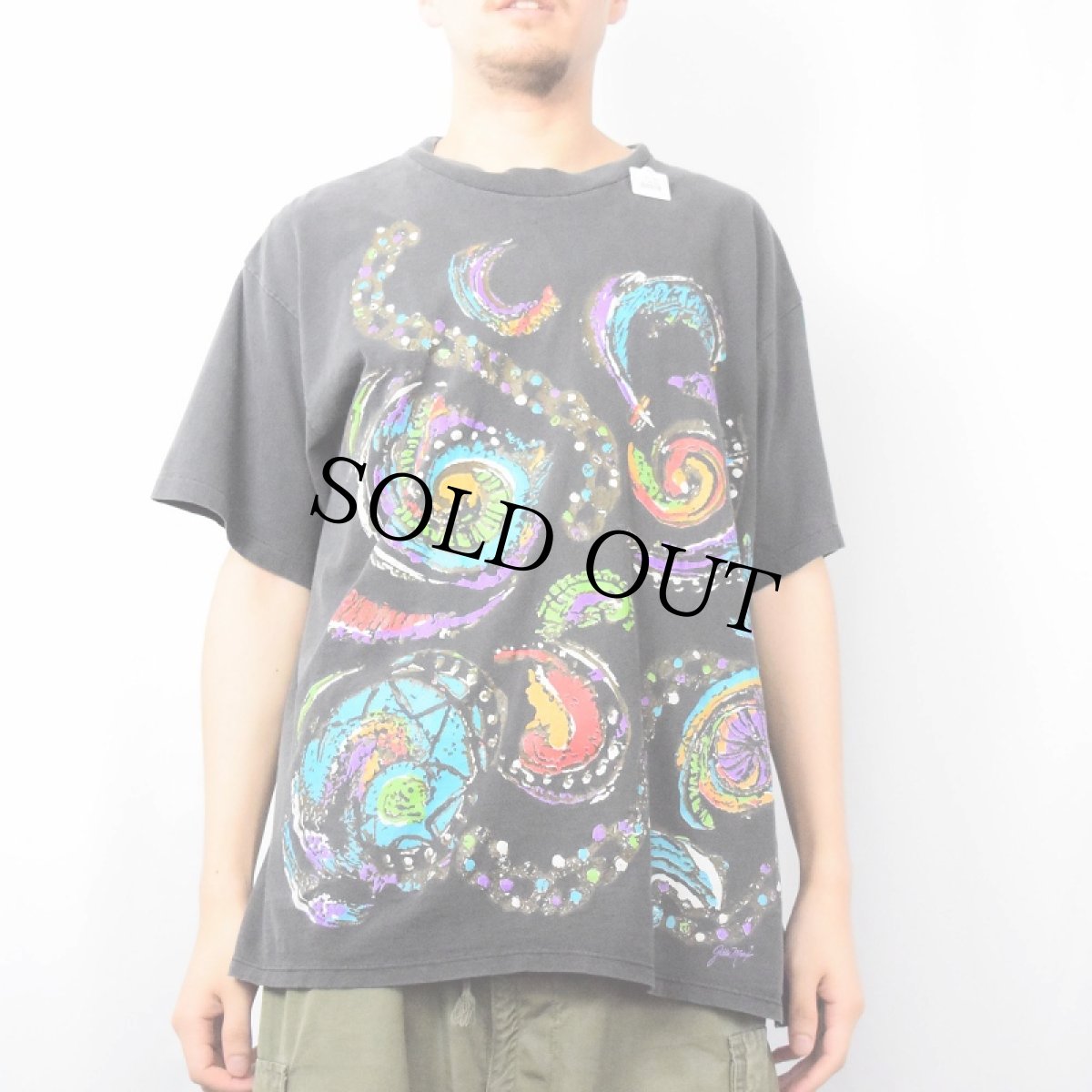 画像2: 90's Gilda Marx USA製 アートプリントTシャツ BLACK ONE SIZE (2)