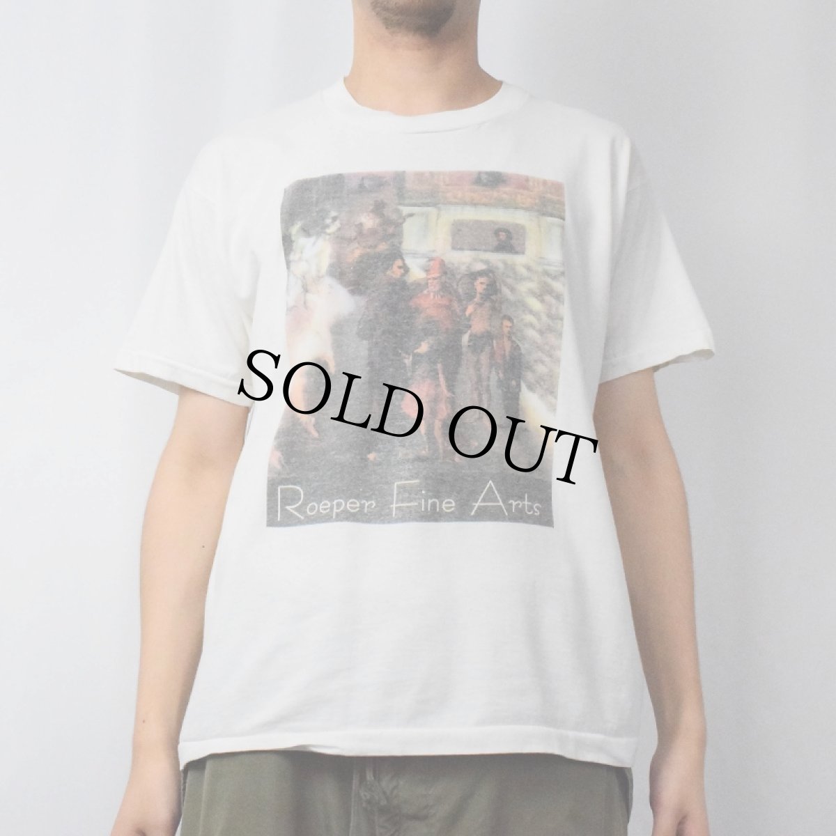 画像2: 90's USA製 Roeper Fine Arts アートプリントTシャツ L (2)
