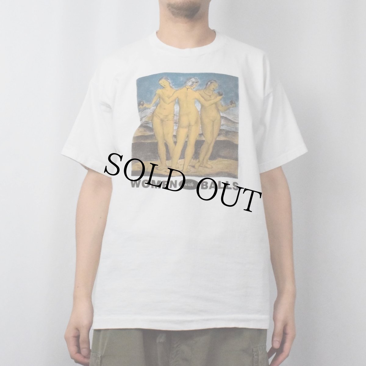 画像2: 【SALE】 90's Raffaello CANADA製 "The Three Craces" アートプリントTシャツ XL (2)