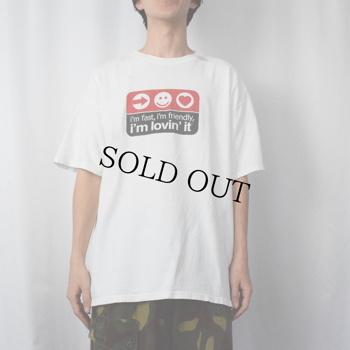 画像3: McDonald's "I'm fast, I'm friendly, I'm lovin' it" 企業プリントTシャツ XL (3)