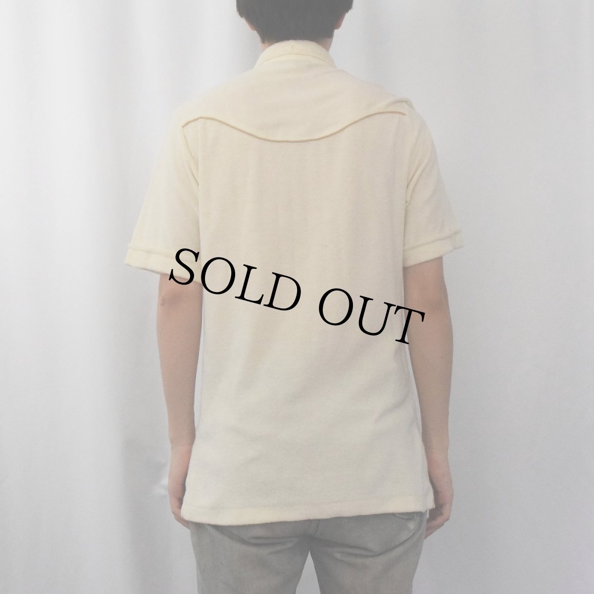 画像3: 70's Sears SPORTSWEAR パイル地 ウエスタンシャツ M (3)