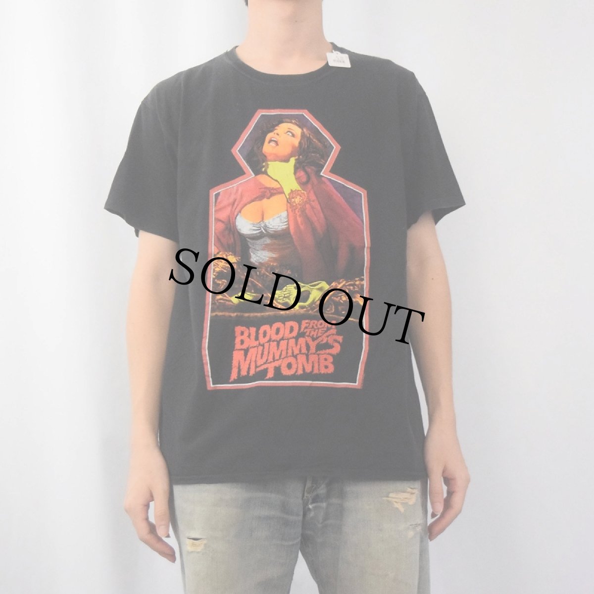 画像2: BLOOD FROM THE MUMMY'S TOMB ホラー映画プリントTシャツ L (2)