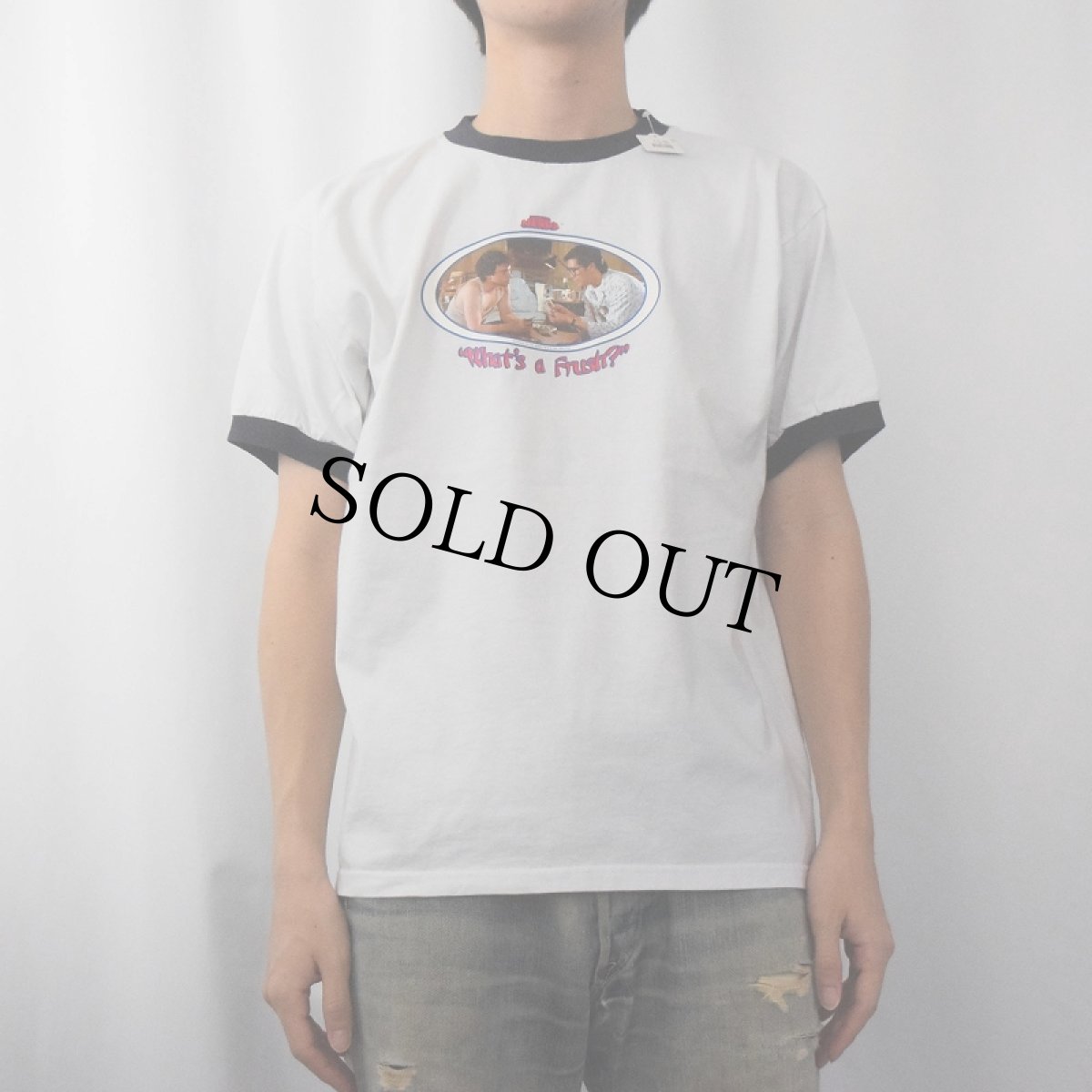 画像2: 【SALE】 REVENGE OF THE NERDS "What a Frush?" コメディ映画プリントリンガーTシャツ (2)