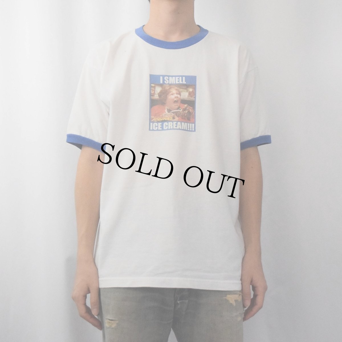 画像2: THE GOONIES "I SMELL ICE CREAM!!!" アドベンチャー映画プリントリンガーTシャツ (2)
