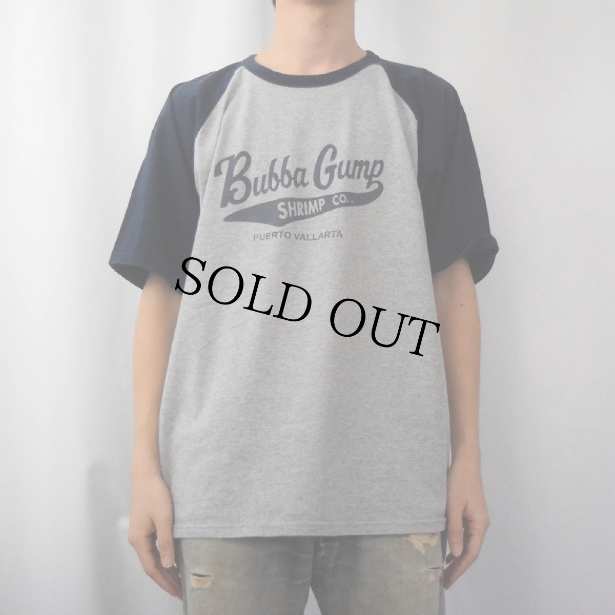 画像2: 2000's BUBBA GUMP SHRIMP レストランプリントラグランTシャツ XL (2)