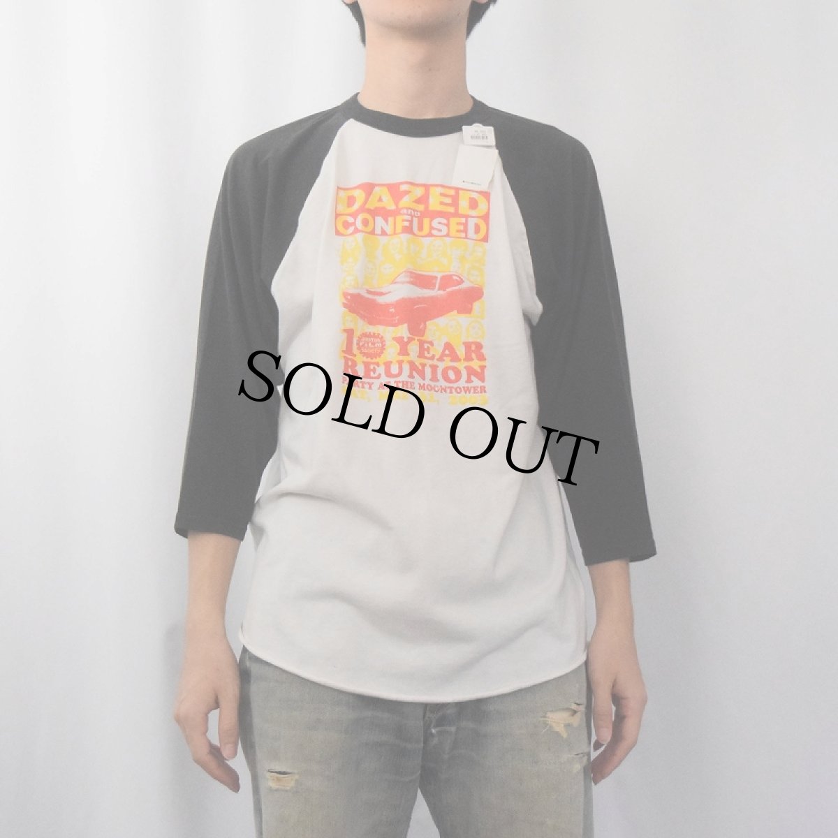 画像2: Dazed and Confused コメディ映画プリント ラグランTシャツ L (2)