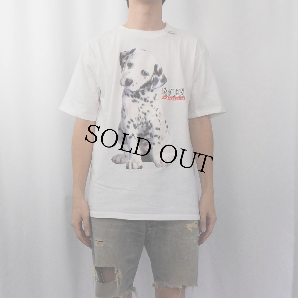 画像2: 90's Disney 101 DALMATIANS USA製 犬フォトプリントTシャツ L (2)