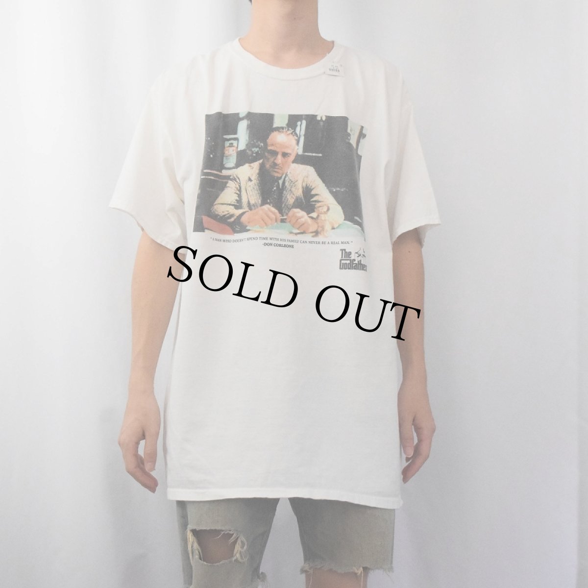 画像2: The Godfather クライム映画プリントTシャツ L (2)