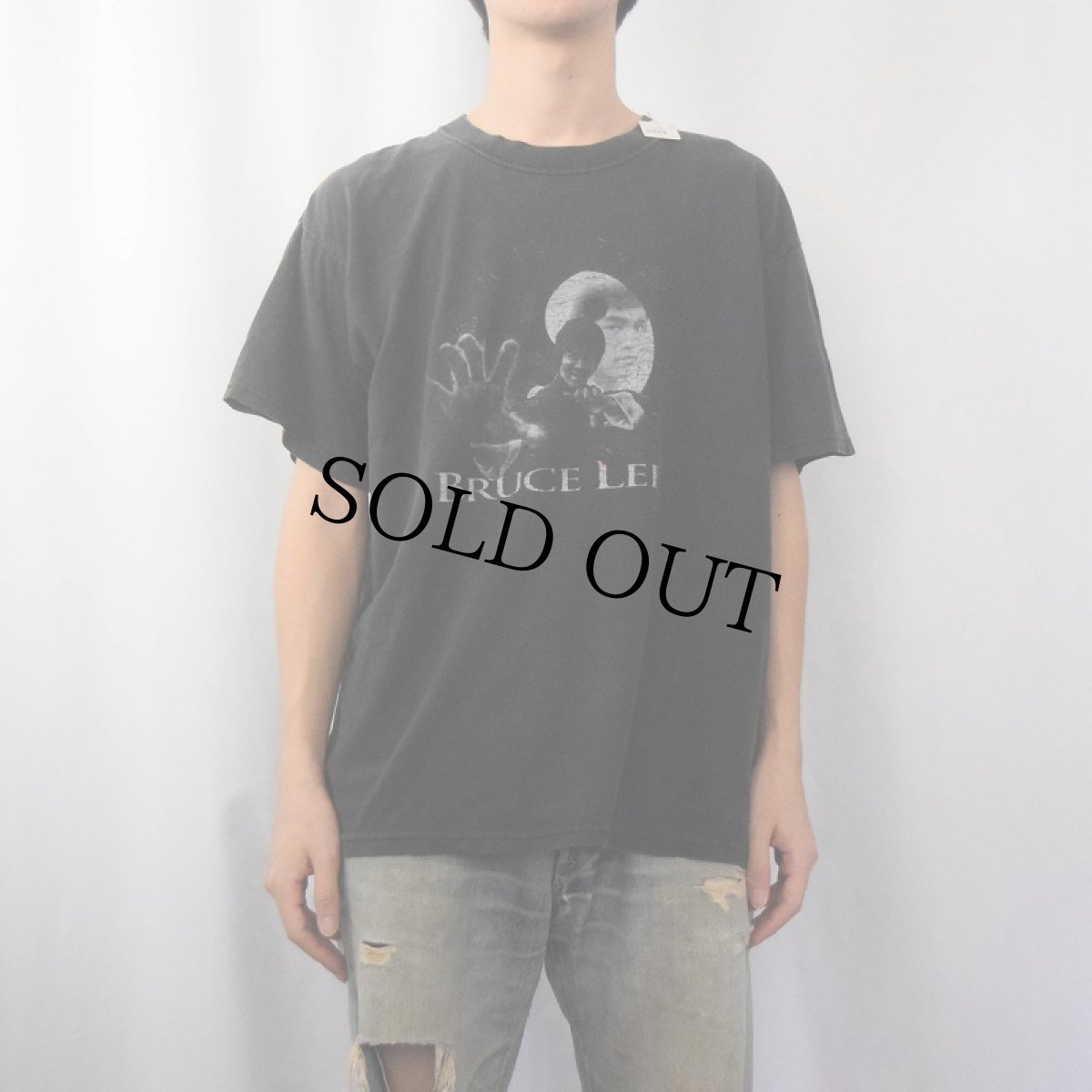 画像2: Bruce Lee ハリウッド俳優プリントＴシャツ L (2)