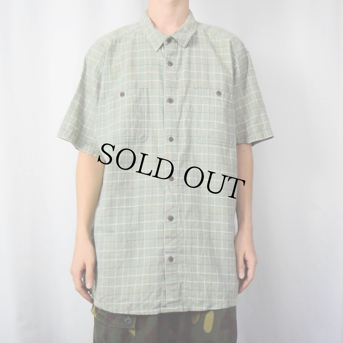 画像2: Patagonia チェック柄 ヘンプ×オーガニックコットン シャツ XL (2)