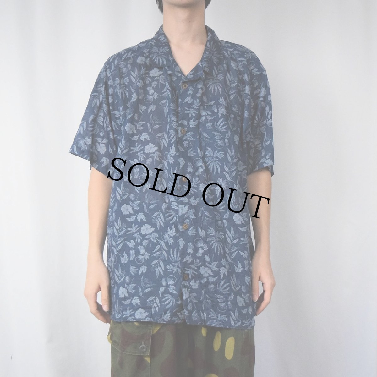 画像2: Patagonia 花柄 ヘンプ×オーガニックコットン ライトウェイトACシャツ タグ付き未使用 XL (2)