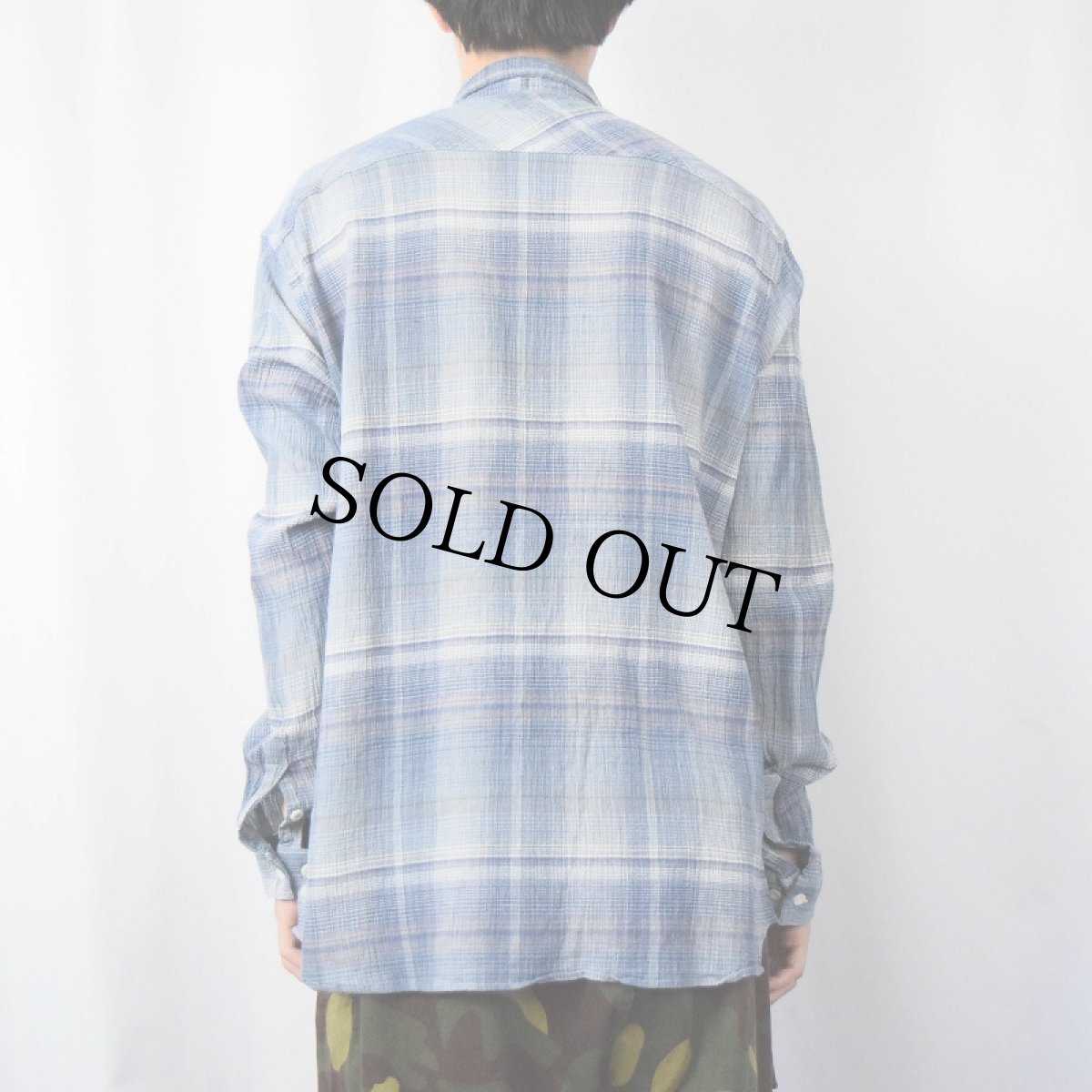 画像3: Patagonia オンブレーチェック柄 オーガニックコットン ステアーズマンシャツ XL (3)