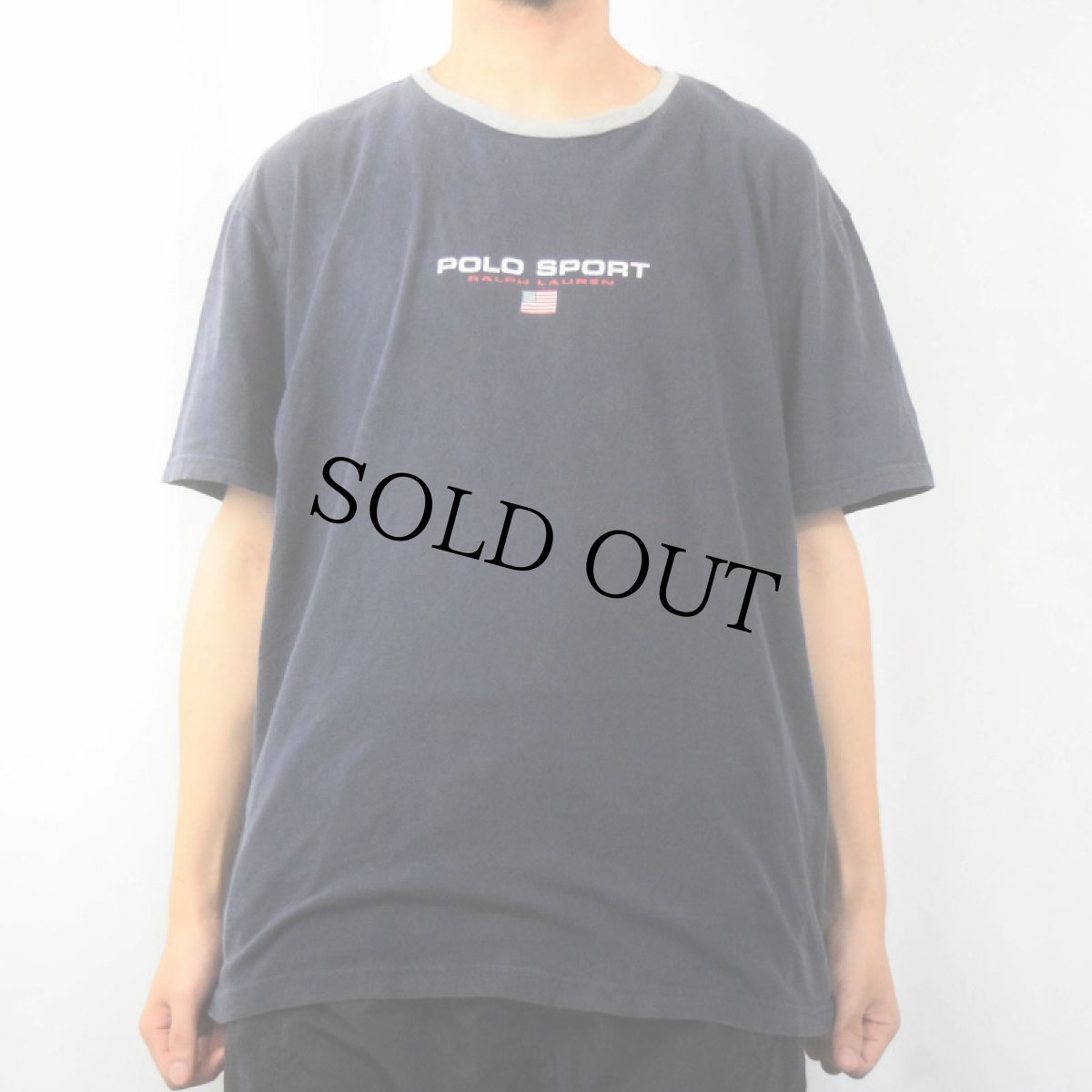 画像2: 90's PORO SPORT Ralph Lauren ロゴプリントTシャツ NAVY XL (2)