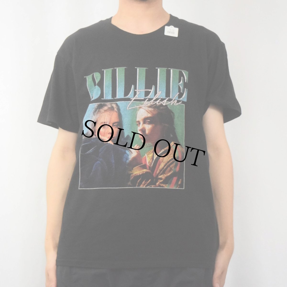 画像2: Billie Eilish ミュージシャンプリントTシャツ BLACK L (2)