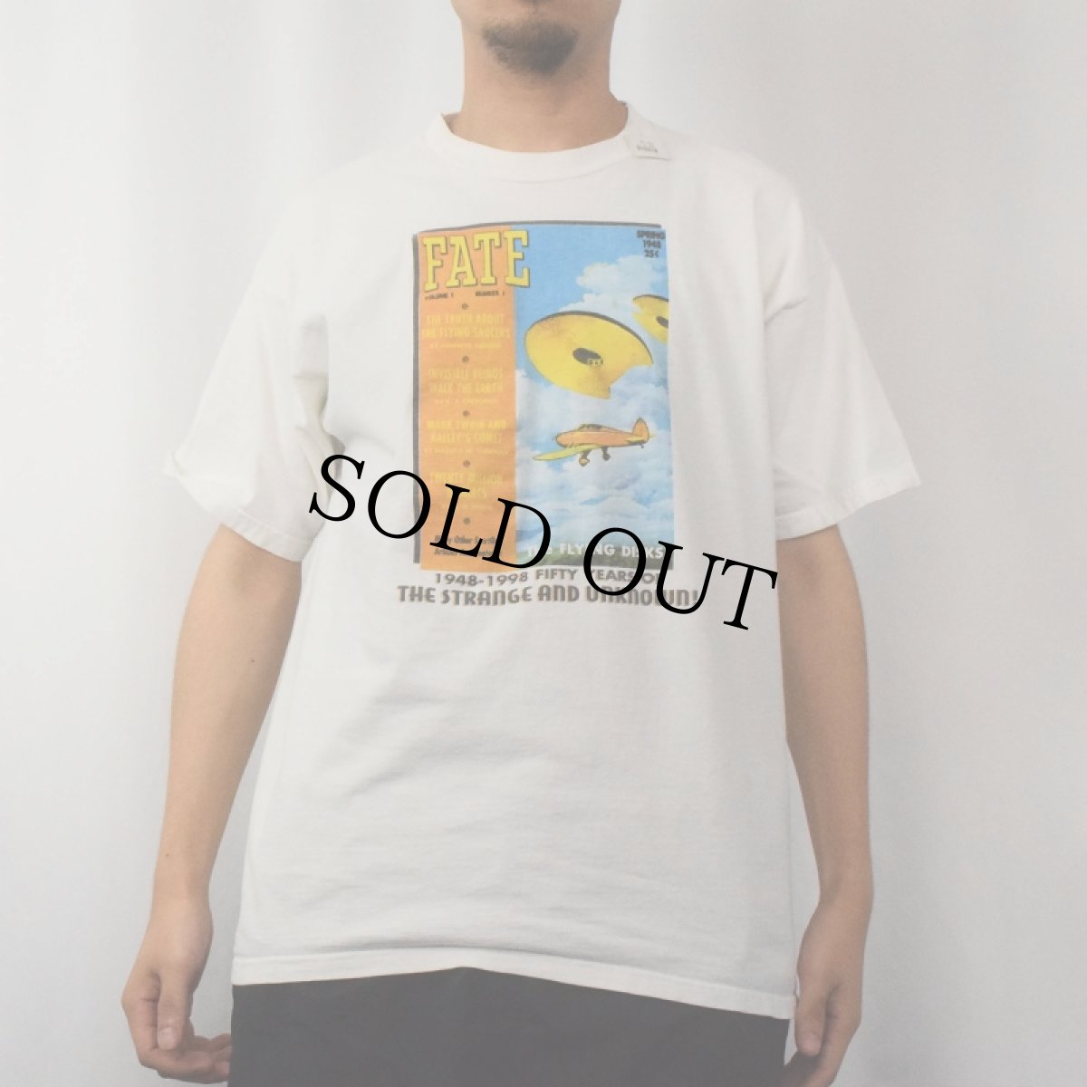 画像2: Fate Magazine "The FLYING DISKS" UFO報道 マガジンプリントTシャツ XL (2)