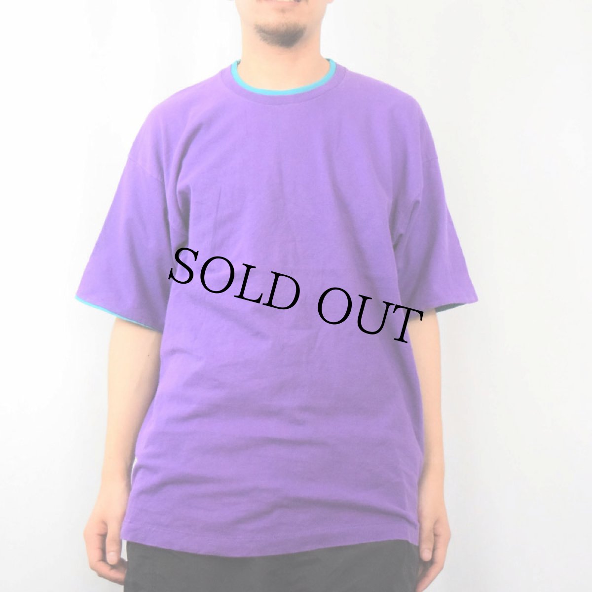 画像2: 90's FRUIT OF THE LOOM USA製 レイヤードデザイン 無地Tシャツ XL (2)