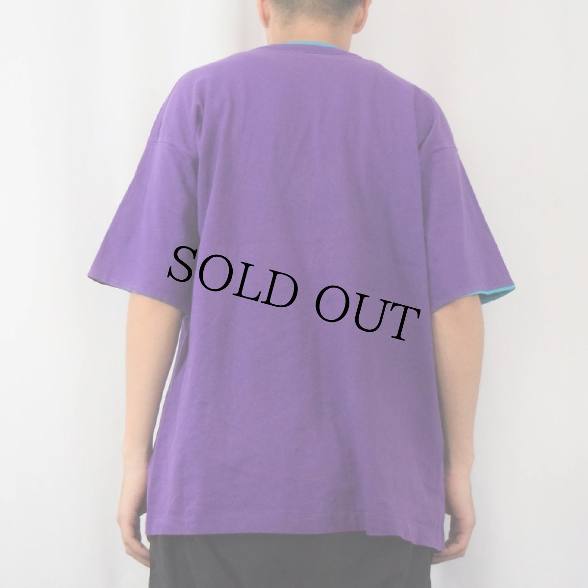 画像3: 90's FRUIT OF THE LOOM USA製 レイヤードデザイン 無地Tシャツ XL (3)