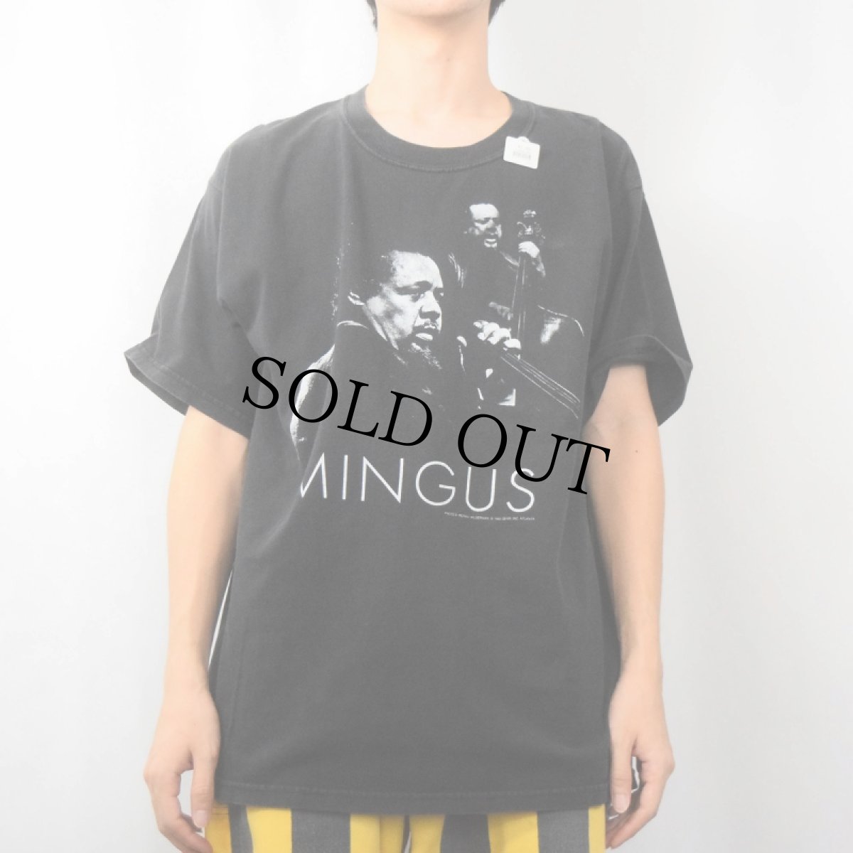 画像2: 90's MINGUS ベーシスト プリントTシャツ BLACK L (2)