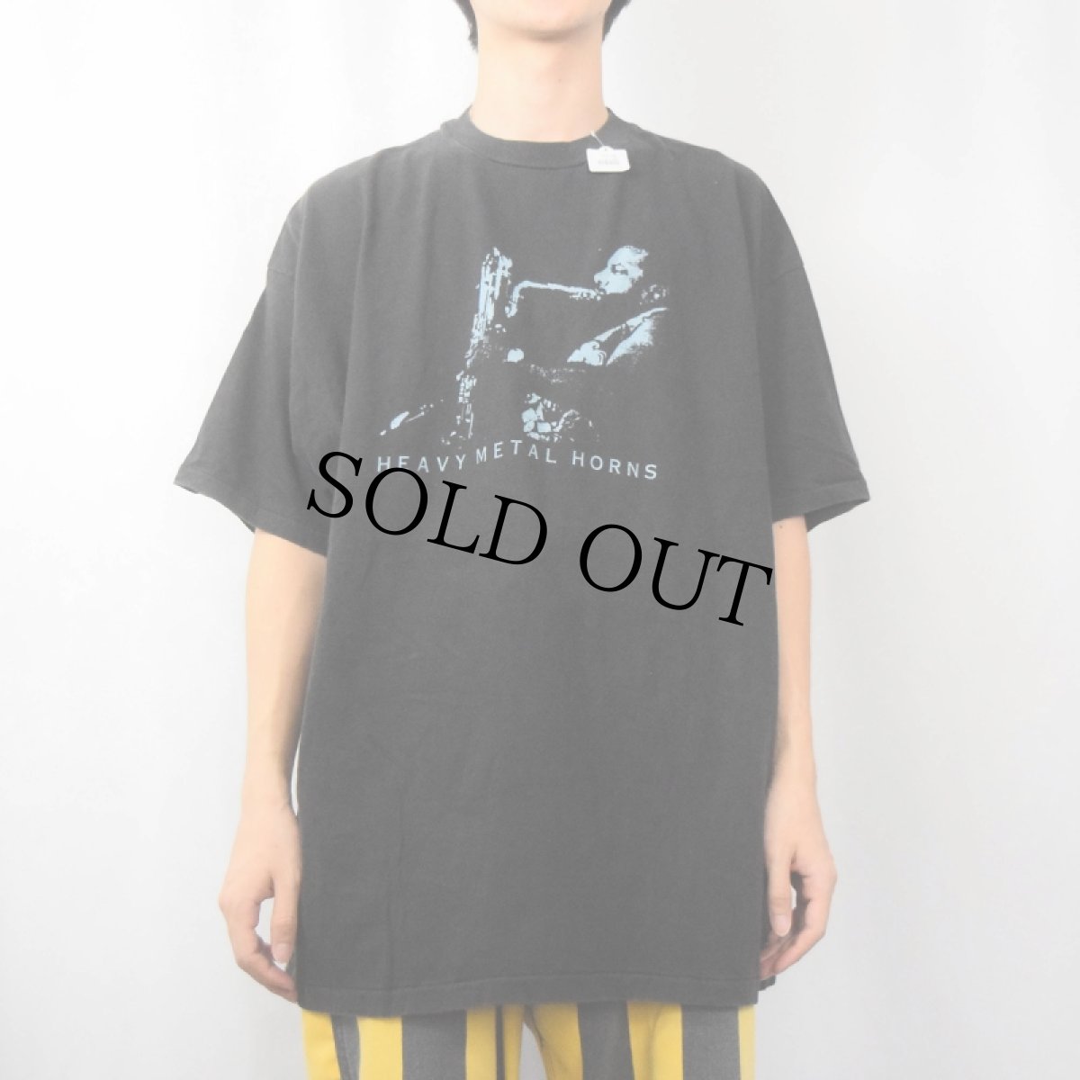 画像2: 90's HEAVY METAL HORNS USA製 スーパー・ファンクバンド プリントTシャツ BLACK XXL (2)