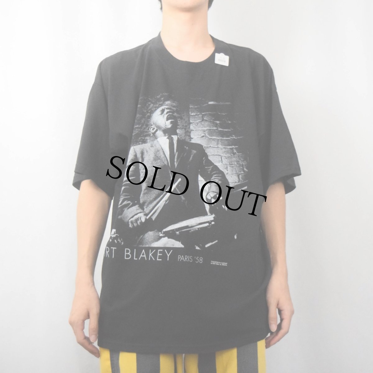 画像2: 90's ART BLAKEY ジャズドラマー プリントTシャツBLACK XL (2)