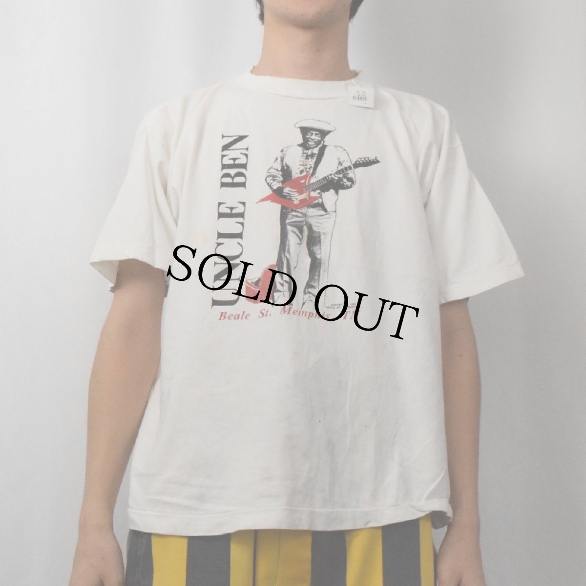 画像2: 90's UNCLE BEN ギタリスト プリントTシャツ (2)