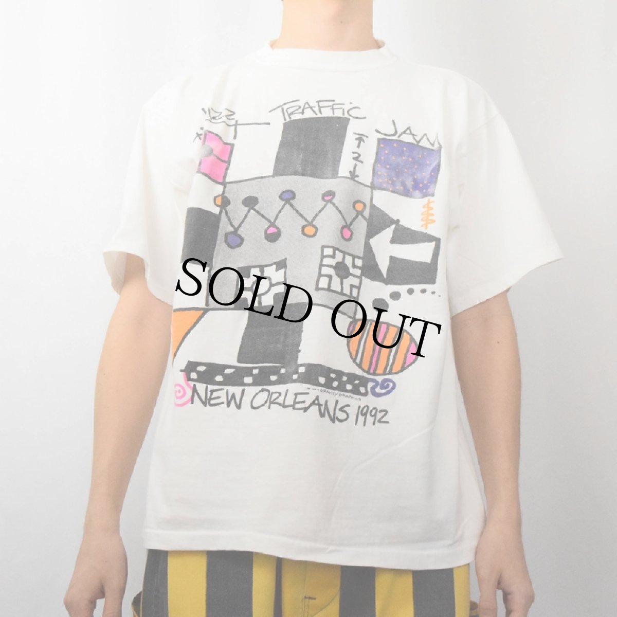 画像2: 【お客様専用ページ】90's GRAVITY GRAPHICS USA製 "NEW ORLEANS 1992" プリントTシャツ L (2)