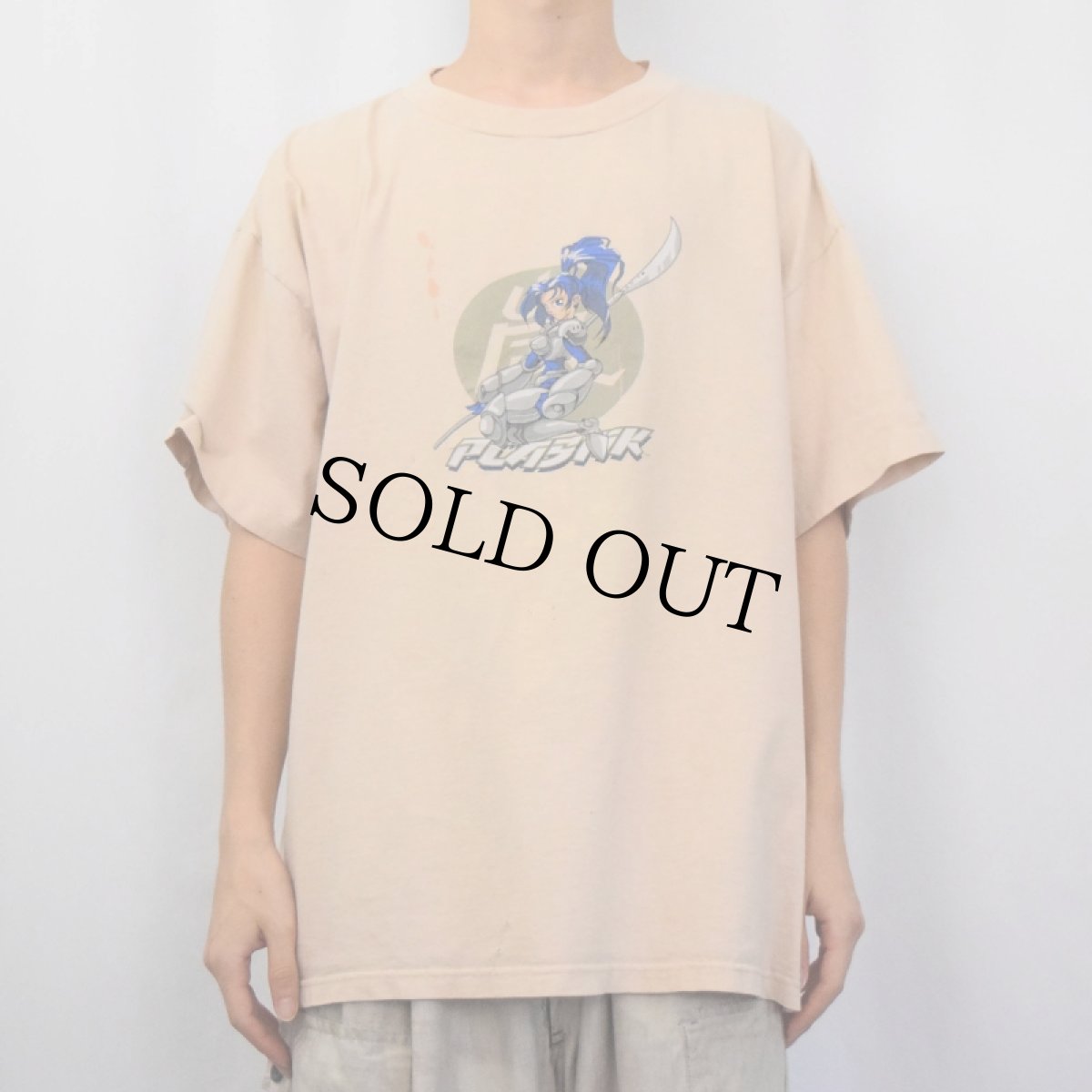 画像2: 90's PLASTIK USA製 キャラクタープリントTシャツ XXL (2)