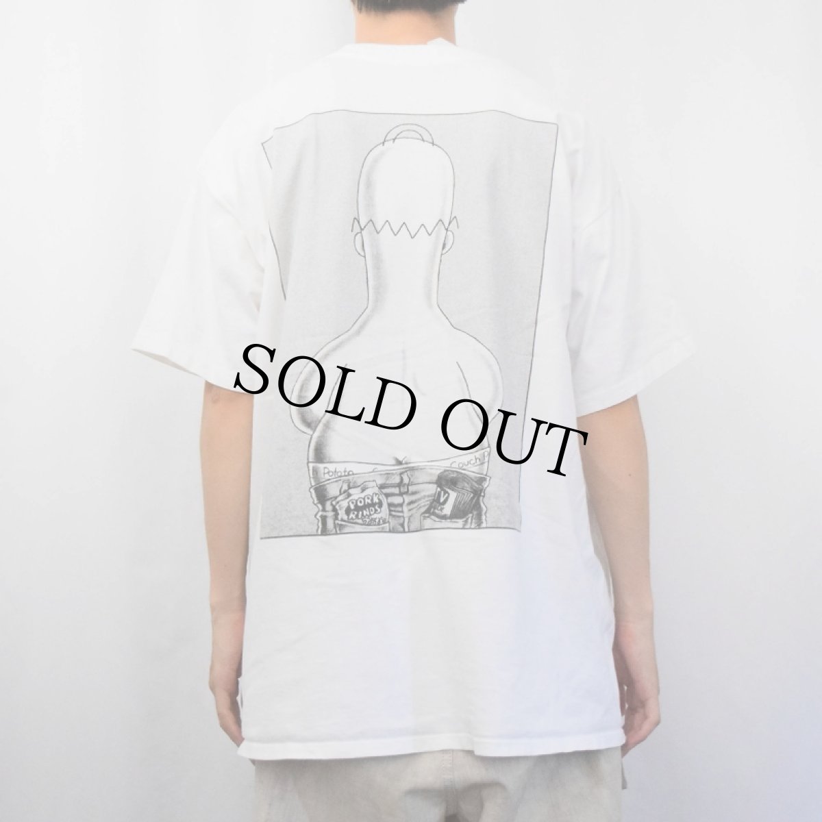 画像4: 90's THE SIMPSONS "Couch Potato" USA製 Calvin KleinパロディTシャツ XXL (4)