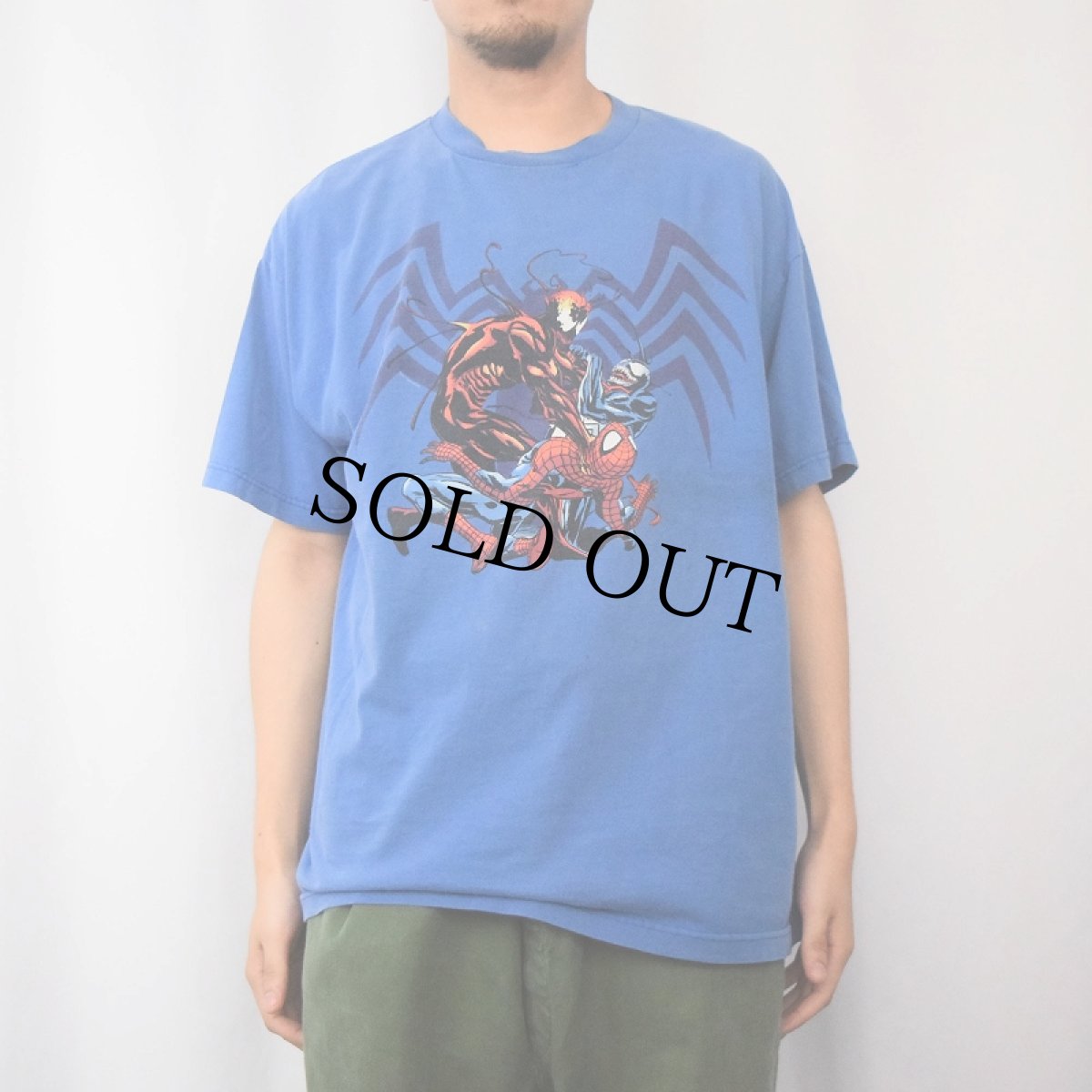 画像2: MARVEL VENOM × CARNAGE × SPIDER-MAN キャラクター プリントTシャツ XL (2)