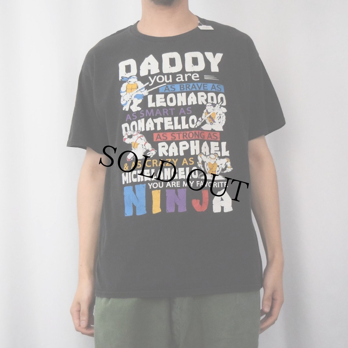 画像2: Teenage Mutant Ninja Turtles キャラクタープリントTシャツ BLACK (2)