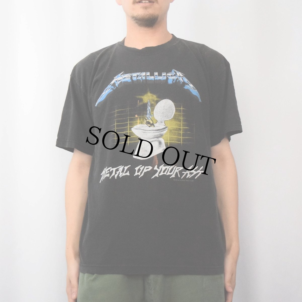 画像2: 90's METALLICA USA製 "METAL UP YOUR ASS" ロックバンドプリントTシャツ BLACK L (2)