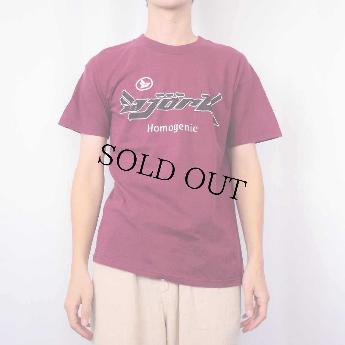 画像2: 90's〜 Bjork "Homogenic" ミュージシャン プリントTシャツ S (2)