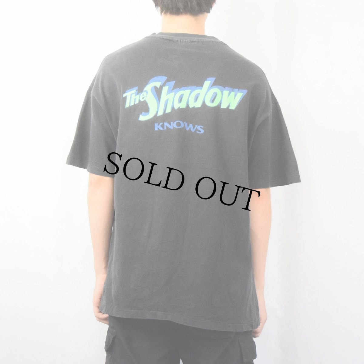 画像3: **【SALE】 90's The SHADOW KNOWS USA製 映画プリントTシャツ BLACK L (3)