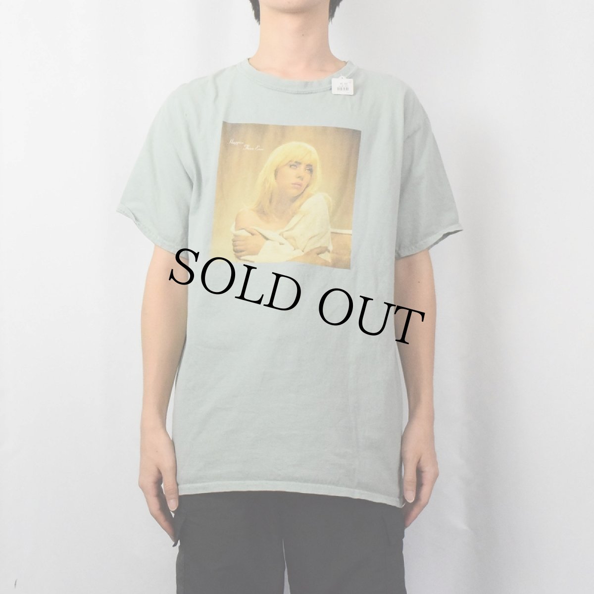 画像2: Billie Eilish ミュージシャン プリントTシャツ L (2)