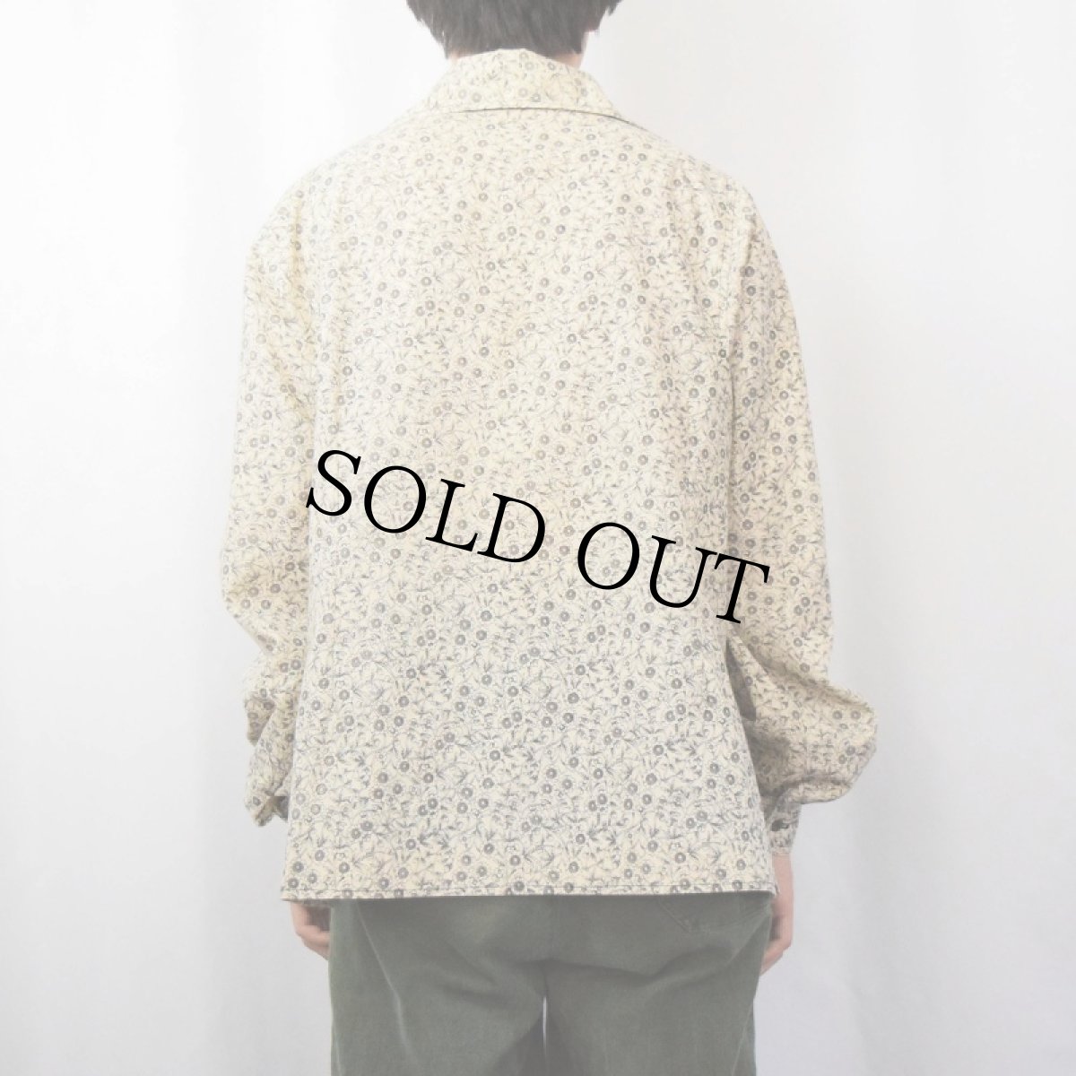 画像6: 花柄 コットンスキッパーシャツ (6)